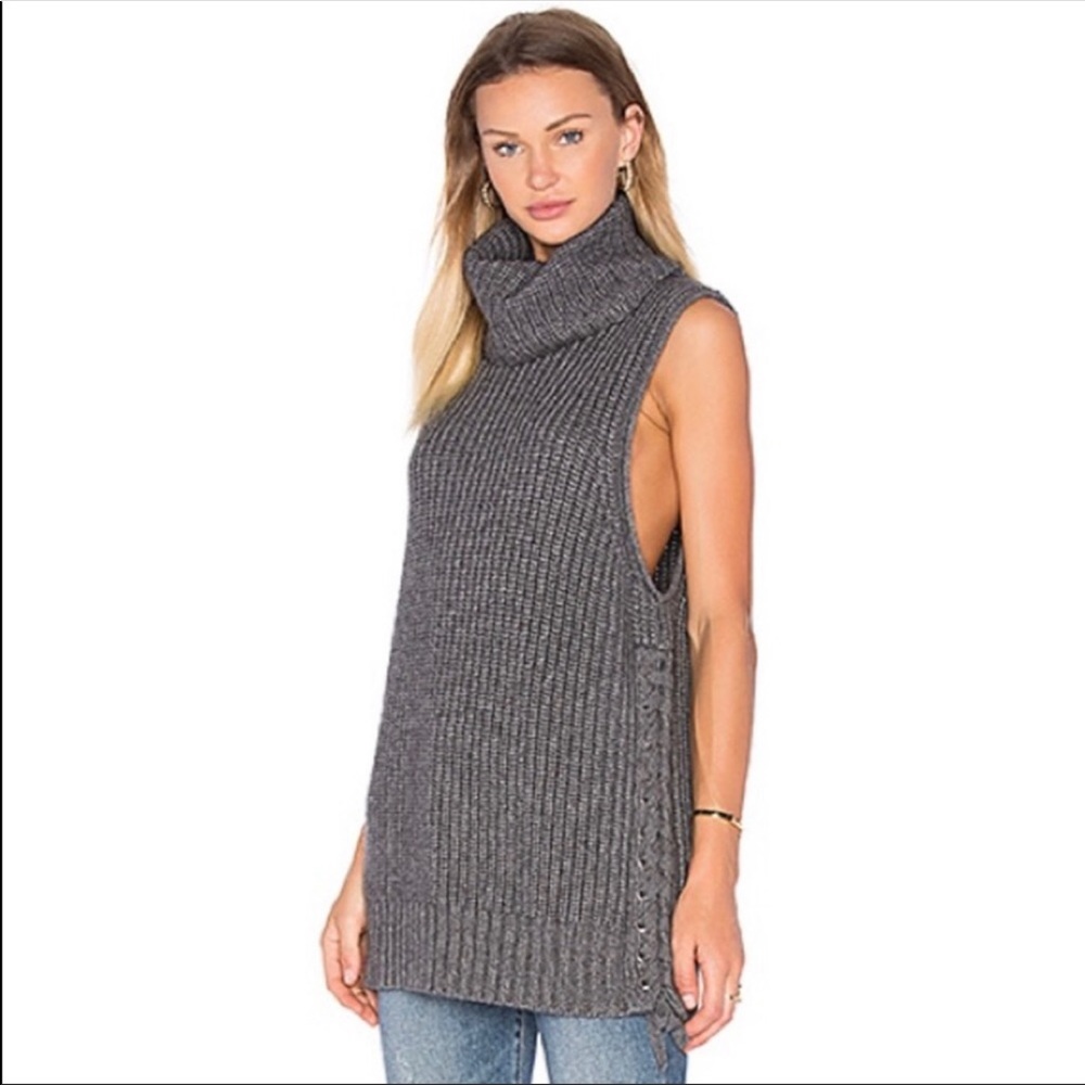 Autumn Cashmere Wool Cashmere Blend Oversized Sweater Vest